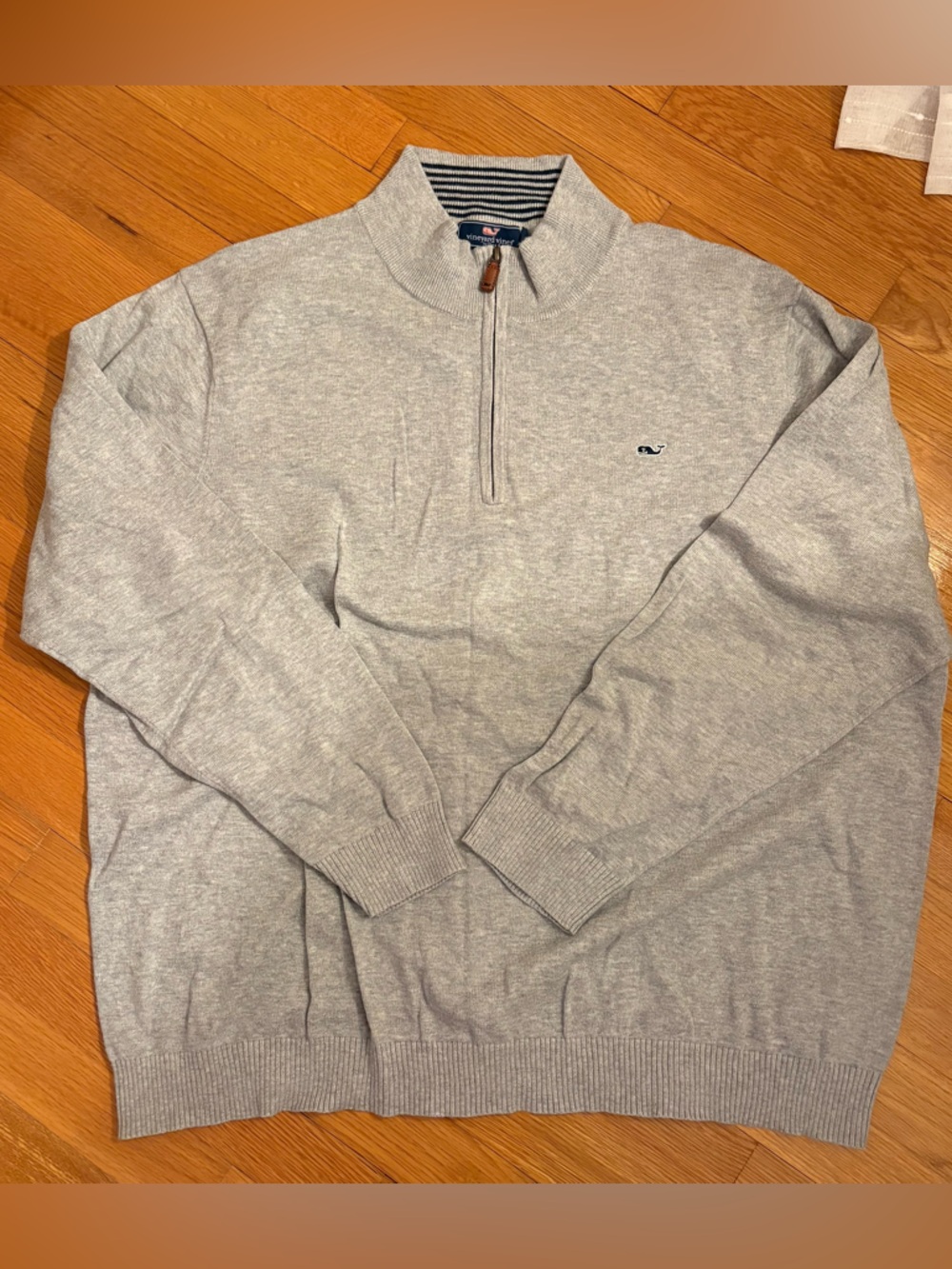 Vineyard Vines Men's Light Gray Zip-Up Sweater
